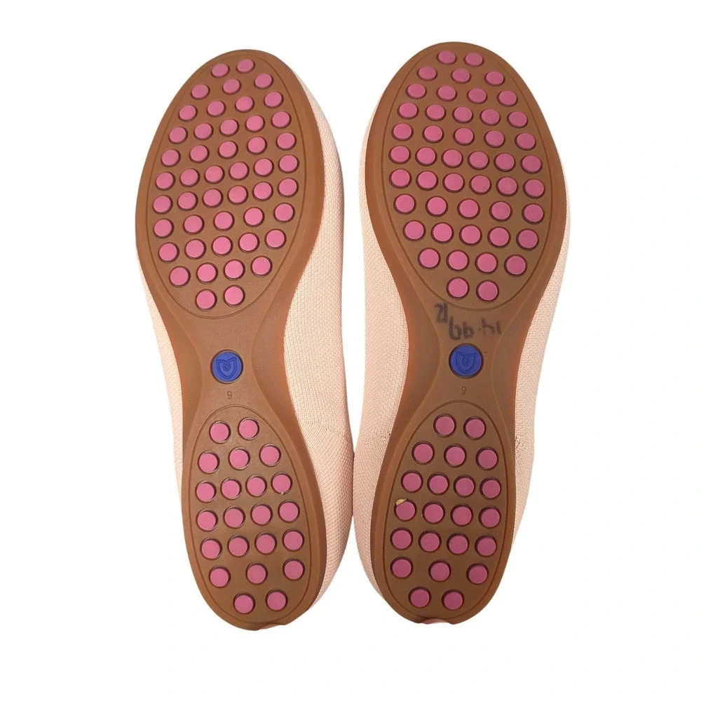 Rothy's The Daily Flat Women 9 Bubbly Pink Sustainable Washable Knit Ballet EUC
